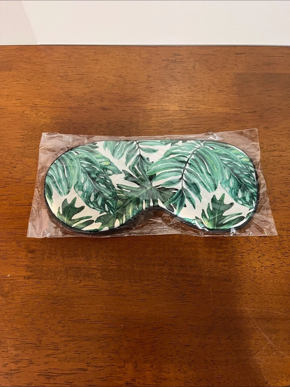 Tropical Green Leaf Sleep Mask - Unbranded